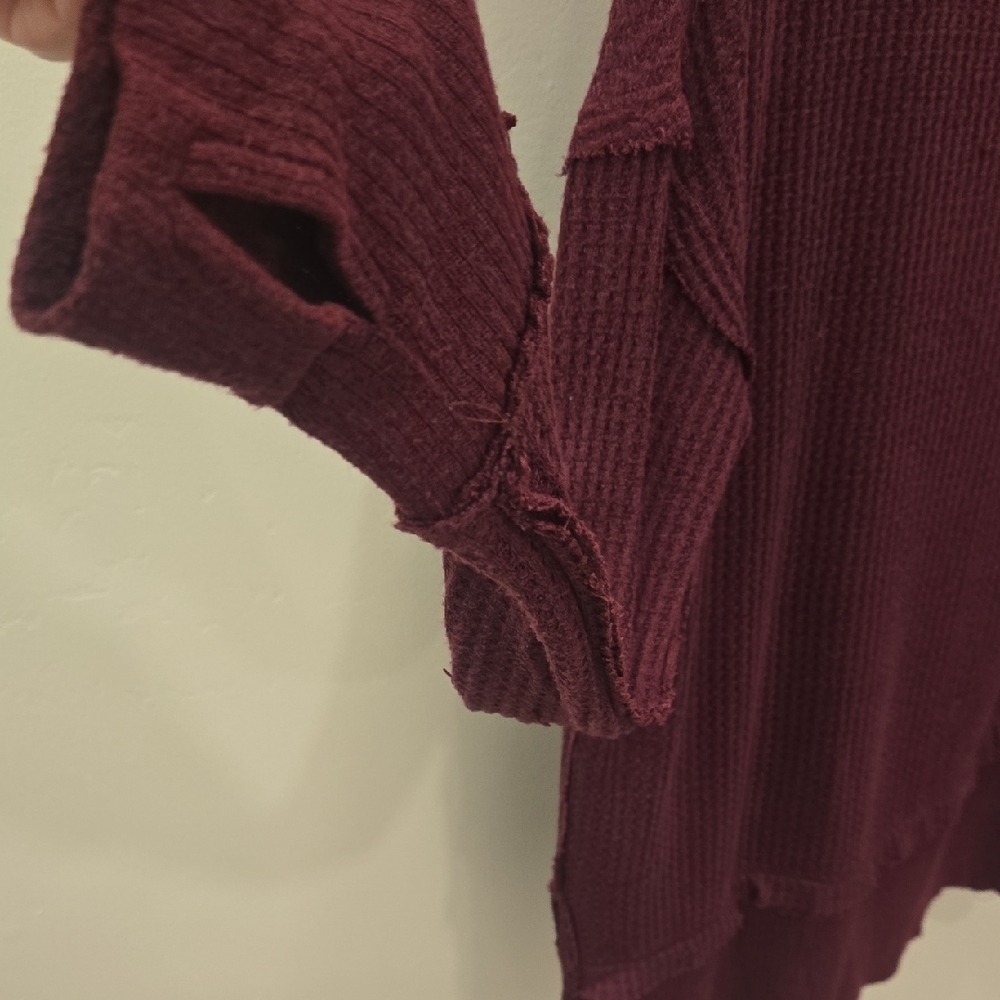 We The Free Burgundy Tunic Top S - Picture 3 of 9
